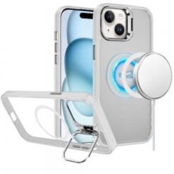 iPhone 15 Plus/iPhone 14 Plus Fearless Tough HQ Metallic Hybrid with Camera Ring Stand [Magnetic