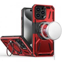 iPhone 15 Pro Loop Hybrid with [Magnetic Ring Circle] 360 degrees Rotational Kickstand Case Cove