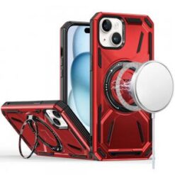 iPhone 15 Plus Loop Hybrid with [Magnetic Ring Circle] 360 degrees Rotational Kickstand Case Cov