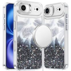 iPhone 17 Air Epoxy Glitter Shimmer [Magnetic Circle] Hybrid Case (Multi-Color)