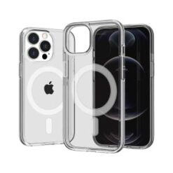 iPhone 15 Pro Sturdy Ultra [Magnetic Circle] Thick 3mm Transparent Hybrid - Clear