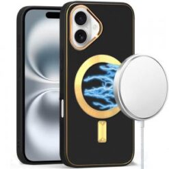 iPhone 16 6.1 inch Ultimate Quality PU Leather Hybrid Case Cover - Black