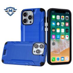 iPhone 15 Pro Max METKASE Strong Tough Metallic Design Hybrid in Premium Slide-Out Package - Dar