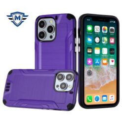 iPhone 15 Pro Max METKASE Strong Tough Metallic Design Hybrid in Premium Slide-Out Package - Dar
