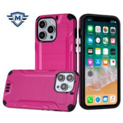 iPhone 15 Pro Max METKASE Strong Tough Metallic Design Hybrid in Premium Slide-Out Package - Hot