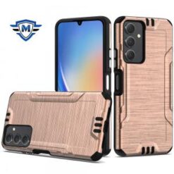 iPhone 15 Plus METKASE Strong Tough Metallic Design Hybrid in Premium Slide-Out Package - Rose G