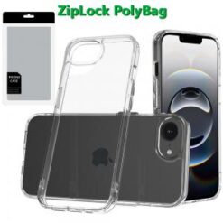 [PolyBag]  iPhone 16E / SE4 PURE CRYSTAL Transparent Thick 2.0mm ShockProof Chromed Buttons - Cle