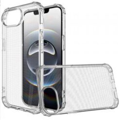 iPhone 16E / SE4 Shockproof Transparent Thick TPU Case Cover - Clear