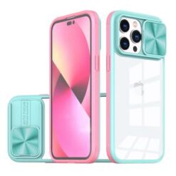 iPhone 15 Fusion Transparent Clear Hybrid Case Cover - Pink/Blue