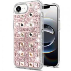 iPhone 16E (E edition) / SE4 (2025) Bling Hybrid Case Cover - L