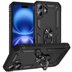 iPhone 17 Ring Magnetic Kickstand Hybrid Case Cover (Multi-Color)
