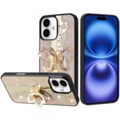 iPhone 17 SPLENDID Diamond Glitter Ornaments Engraving Case Cover - Enchanted Butterfly (Multi-Color)