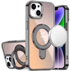 iPhone 13/14 CHROME HQ Rotational Magnetic Ring Hybrid - Black