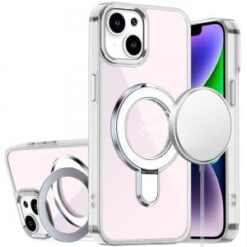 iPhone 13/14 CHROME HQ Rotational Magnetic Ring Hybrid - Clear