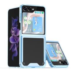 Samsung Z Fold 6 Flip Transparent Hybrid Shockproof Case Cover - Blue
