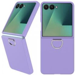 Samsung Galaxy Z Flip 7 Finger Hook Hybrid Case Cover - Light Purple