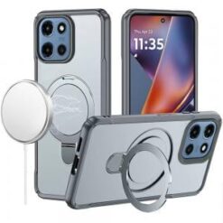 For Moto G 5G 2025/2026 / G PLAY 2026 Matte Finish Simplified Magnetic Ring With Stand Hybrid Case -