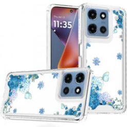 For Moto G 5G 2025/2026 - G Play 2026 - Beautiful TPU Designs Case Case - Blue Floral Cascade with S