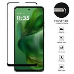 Moto G Power 2026/2025 Bulk White Paper Card Package Black edged Tempered Glass (Black)