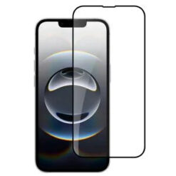 iPhone 17E / 16E / SE4 Bulk White Paper Card Package Black edged Tempered Glass (Black)