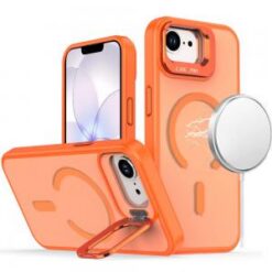 iPhone 16E (E edition) / SE4 (2025) Magnetic Matte Camera Metallic Stand Hybrid Case - Cosmic Or