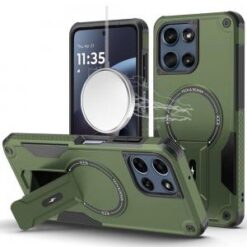 Moto G 5G 2025/2026 / G PLAY 2026 Sturdy Bracket Kickstand Magnetic Hybrid - Midnight Green