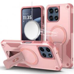 Moto G 5G 2025/2026 / G PLAY 2026 Sturdy Bracket Kickstand Magnetic Hybrid - Pink