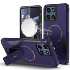 Motorola Moto G 5G 2025 / 2026 / G Play 2026 Sturdy Bracket Kickstand Magnetic Hybrid - Purple