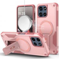 Moto G Stylus 5G 2025 Sturdy Bracket Kickstand Magnetic Hybrid - Pink