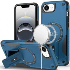 iPhone 17E / 16E / SE4 Sturdy Bracket Kickstand Magnetic Hybrid - Blue