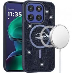 Moto G Stylus 5G 2026/2025 Diamond [Magnetic Circle] with CD Pattern Hybrid - Blue