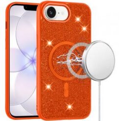 iPhone 16E (E edition) / SE4 (2025) Diamond [Magnetic Circle] with CD Pattern Hybrid - Cosmic Or