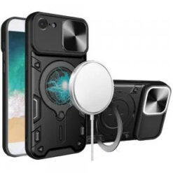 iPhone 17E / 16E / SE4 Magnetic Ring Stand Classic Design FULL Camera Protection Hybrid Case - B