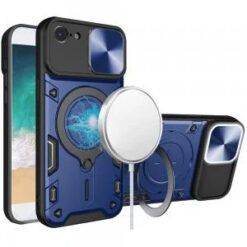 iPhone 17E / 16E / SE4 Magnetic Ring Stand Classic Design FULL Camera Protection Hybrid Case - B
