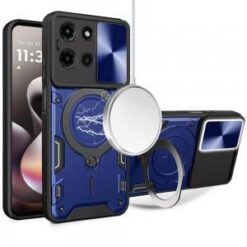 Moto G Stylus 5G 2025 Magnetic Ring Stand Classic Design FULL Camera Protection Hybrid Case - Bl