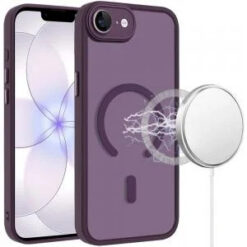 iPhone 17E / 16E / SE4 Matte Frosted Magnetic Hybrid Case with Covered Camera Protection - Dark