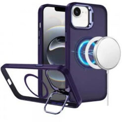 iPhone 17E / 16E / SE4 Fearless Tough HQ Metallic Hybrid with Camera Ring Stand [Magnetic Circle