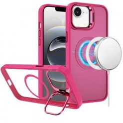 iPhone 17E / 16E / SE4 Fearless Tough HQ Metallic Hybrid with Camera Ring Stand [Magnetic Circle