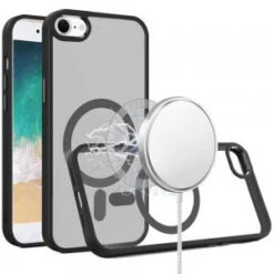 iPhone 17E / 16E / SE4 Greatest Clear Acrylic Thick Metal Button Hybrid - Black