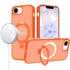 iPhone 16E (E edition) / SE4 (2025) Magnetic Matching Ring Stand Full Rotation Matte Hybrid - Co