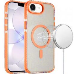 iPhone 16E (E edition) / SE4 (2025) Transparent Matching Color Magnetic Ring Hybrid - Cosmic Ora