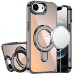 iPhone 17E / 16E / SE4 CHROME HQ Rotational Magnetic Ring Hybrid - Black