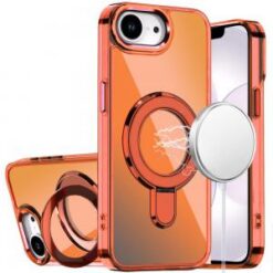 iPhone 16E (E edition) / SE4 (2025) CHROME HQ Rotational Magnetic Ring Hybrid - Cosmic Orange