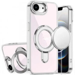 iPhone 17E / 16E / SE4 CHROME HQ Rotational Magnetic Ring Hybrid - Clear