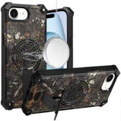 iPhone 17E / 16E / SE4 CD Texture Design Magnetic Car Mount Friendly HQ Hybrid - C