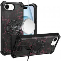 iPhone 17E / 16E / SE4 CD Texture Design Magnetic Car Mount Friendly HQ Hybrid - D