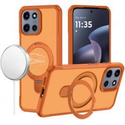 Moto G 5G 2025/2026 / G PLAY 2026 Matte Finish Simplified Magnetic Ring With Stand Hybrid Case -