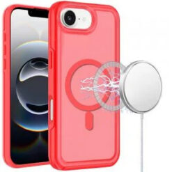 iPhone 17E / 16E / SE4 Glossy Oil Premium Hybrid Case Cover - Red