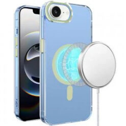 iPhone 17E / 16E / SE4 Matching Clear Transparent Circle Design Case Cover - Light Green