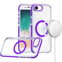 iPhone 17E / 16E / SE4 Matching Color Frame Strong Magnetic Ring Circle Transparent HQ Thick Hyb